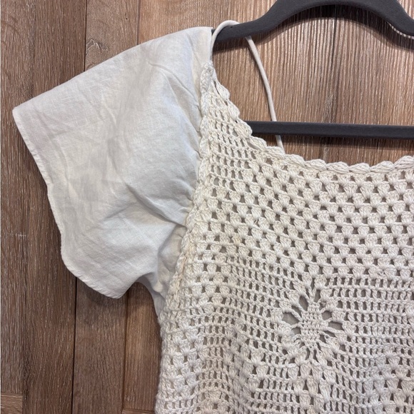 White Crochet Maxi Dress - Picture 3 of 5